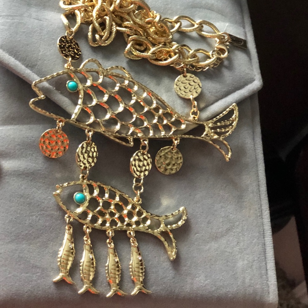 Lilly Pulitzer Gold Fish Necklace - Picture 2 of 5